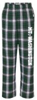 BM6624-Adult Flannel PJ pant, Green/White Plaid